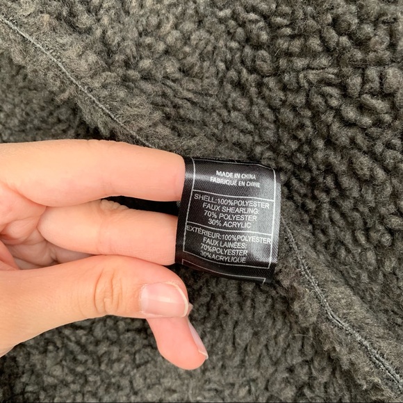 BB DAKOTA Charcoal Gray Gillian Faux Shearling/Suede Jacket - Picture 14 of 15